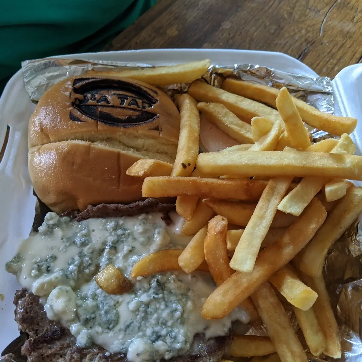 Blue Cheese Burger and Fries