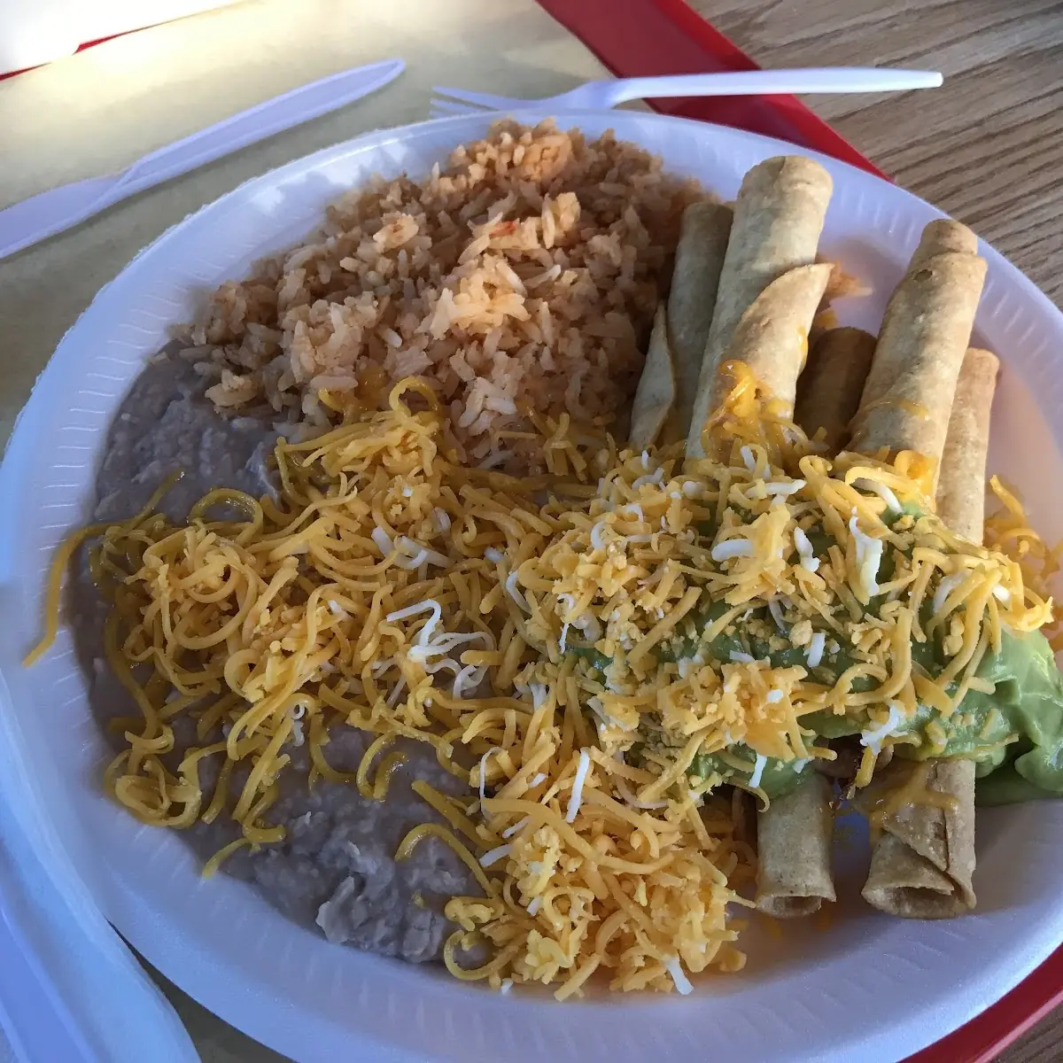 Rolled Tacos with Rice & Beans