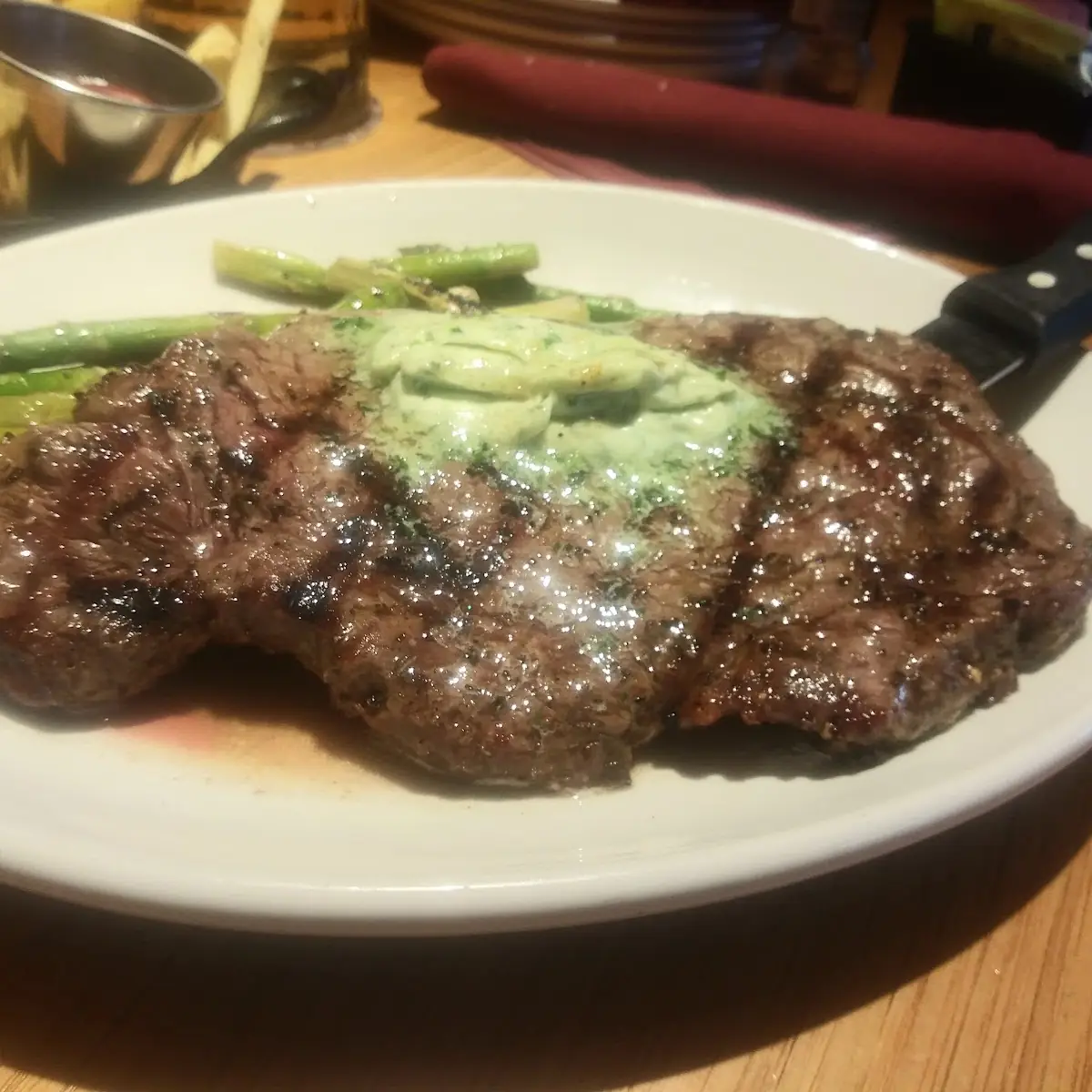 Rib Eye Steak with Greens