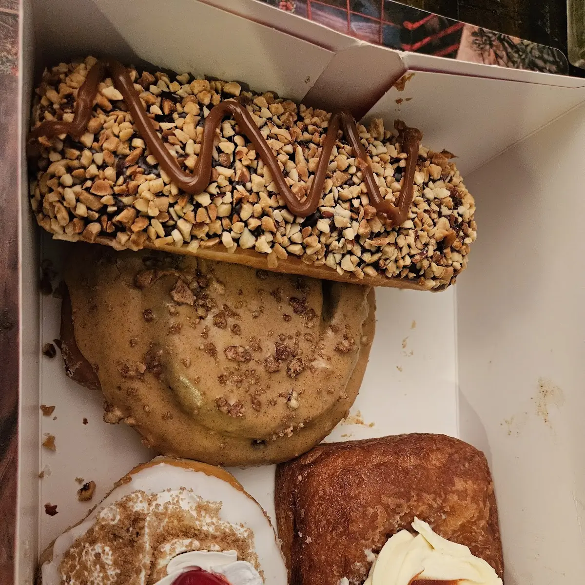 Guava Puff Cherry Bomb Snicker Donut Cinnamon Roll