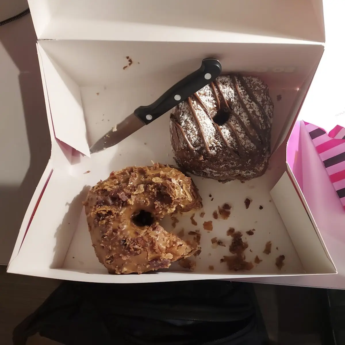 Maple Bacon Croutons and Nutella Cronut