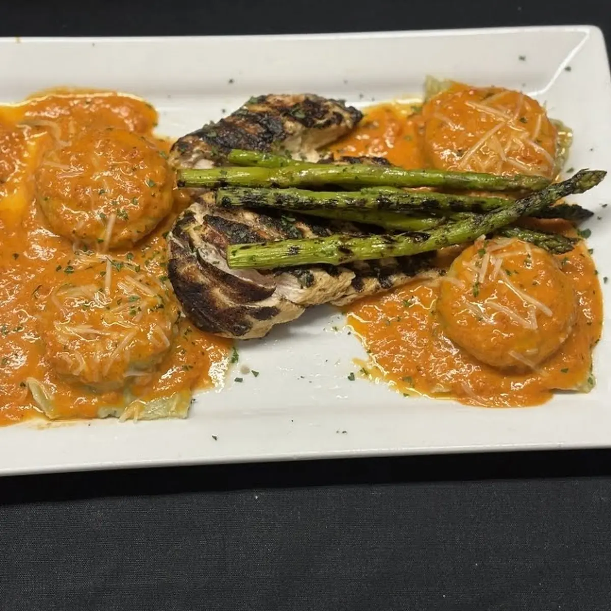 Grilled Chicken Breast and Asparagus