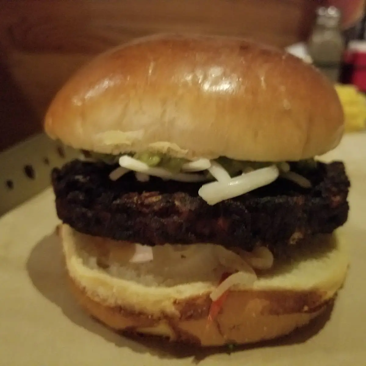 Black Bean Burger with Guacamole