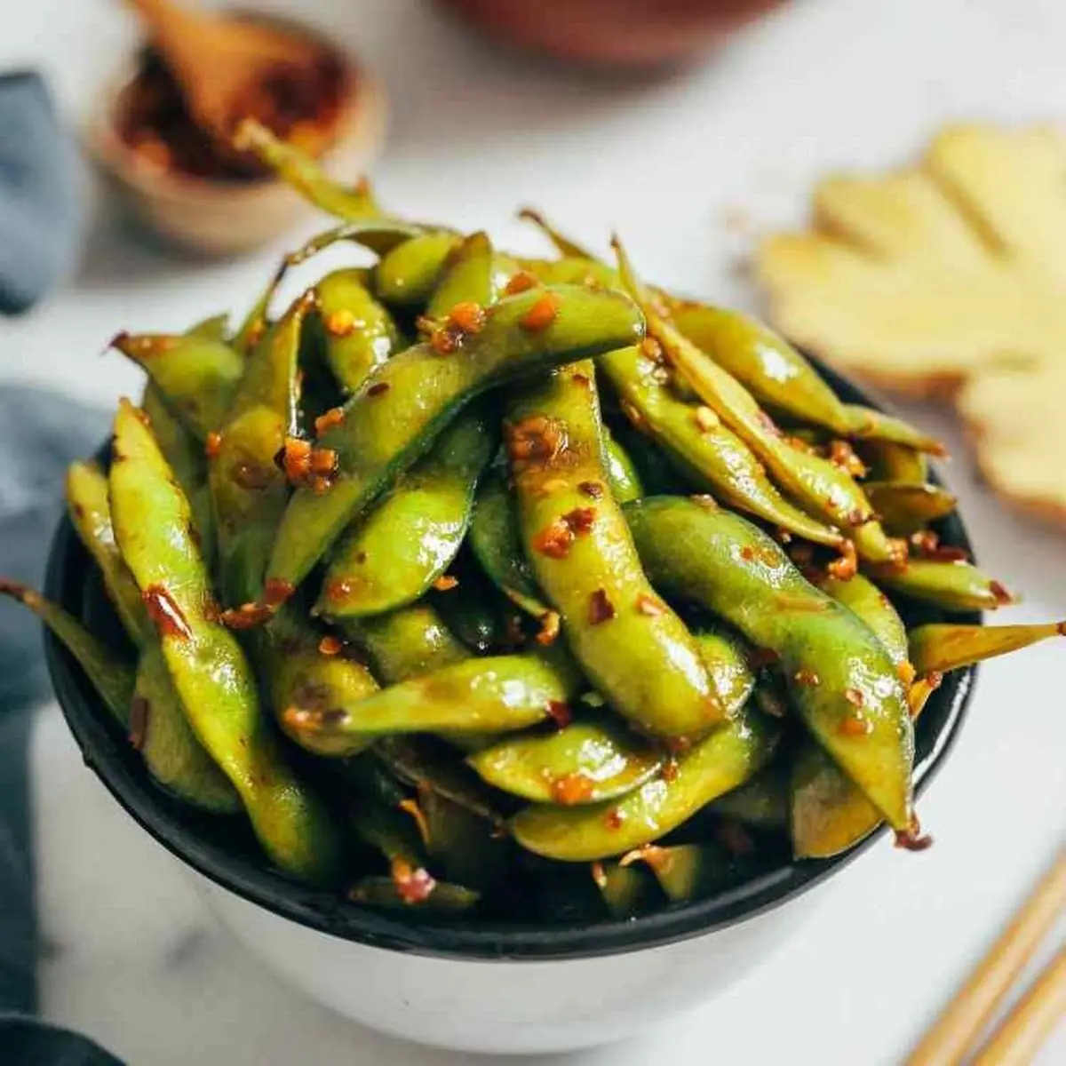 Chili Garlic Edamame