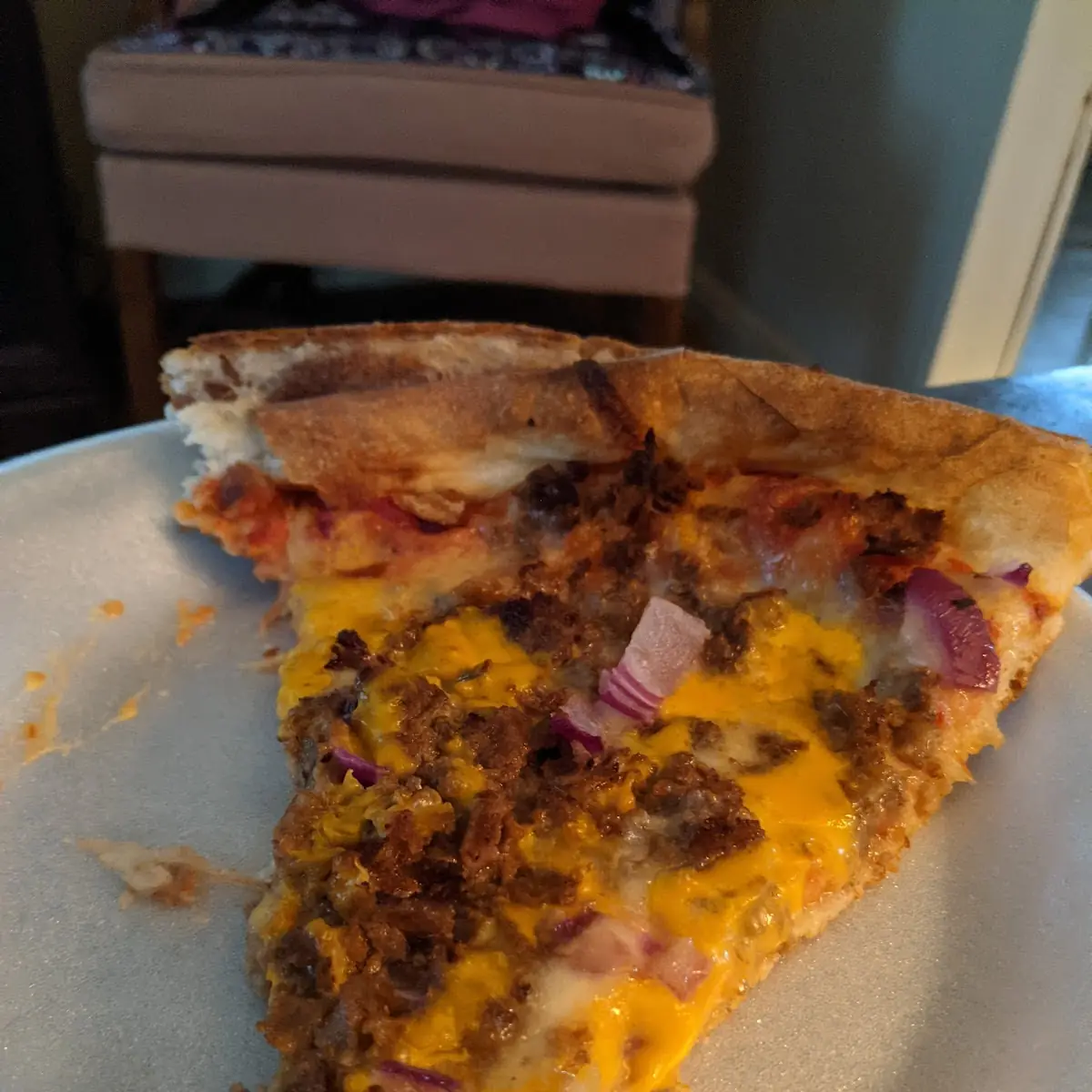 Bacon Cheddar Cheese Burger Pizza