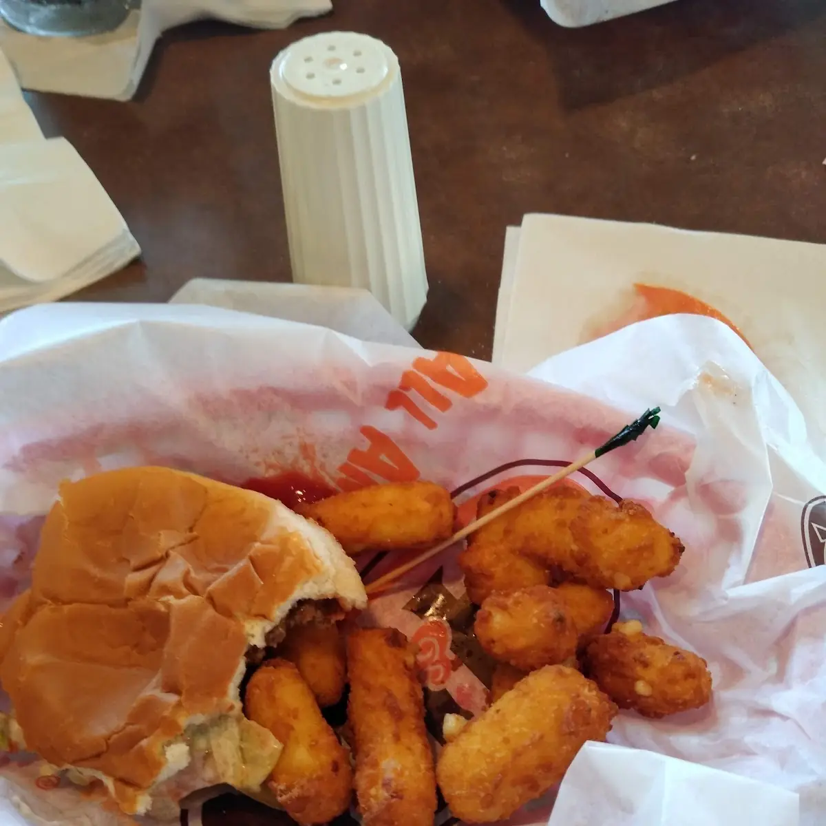 Cheeseburger Deluxe and Cheese Curds