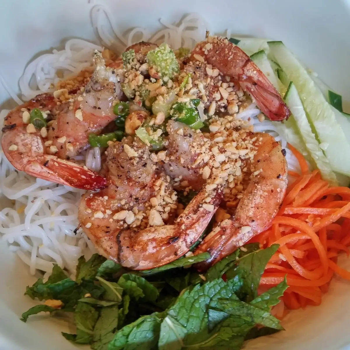 Grilled Shrimp on Vermicelli