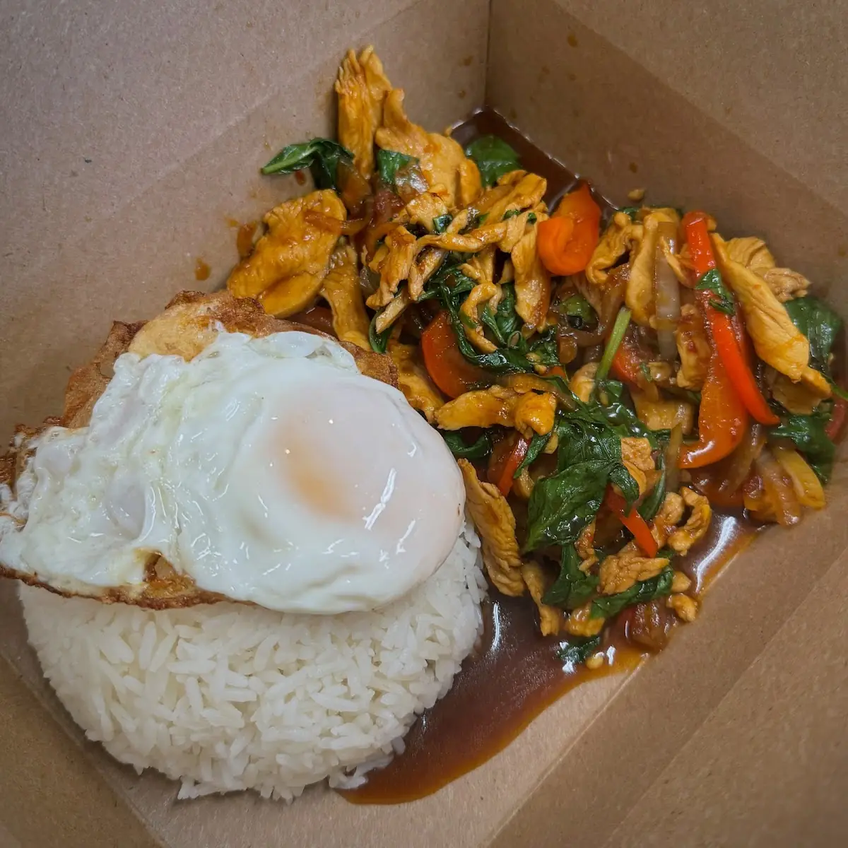 Pad Kra Pow with Fried Egg