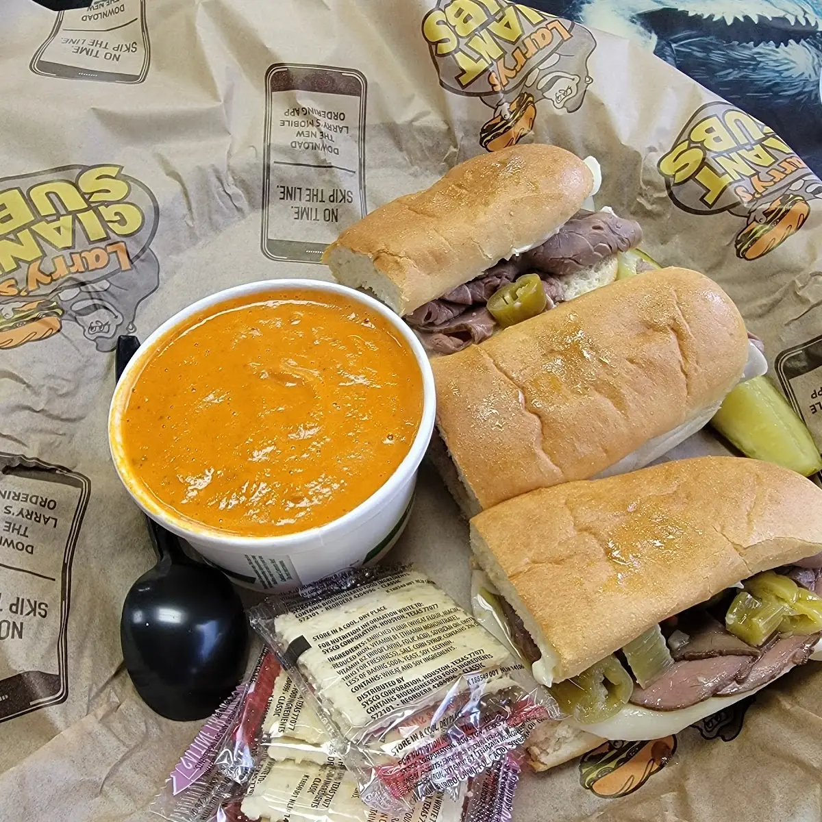 Chicago Roast Beef with Red Pepper Gouda Soup