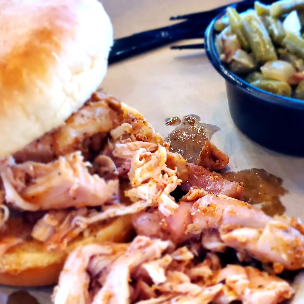 Pulled Chicken & Green Beans