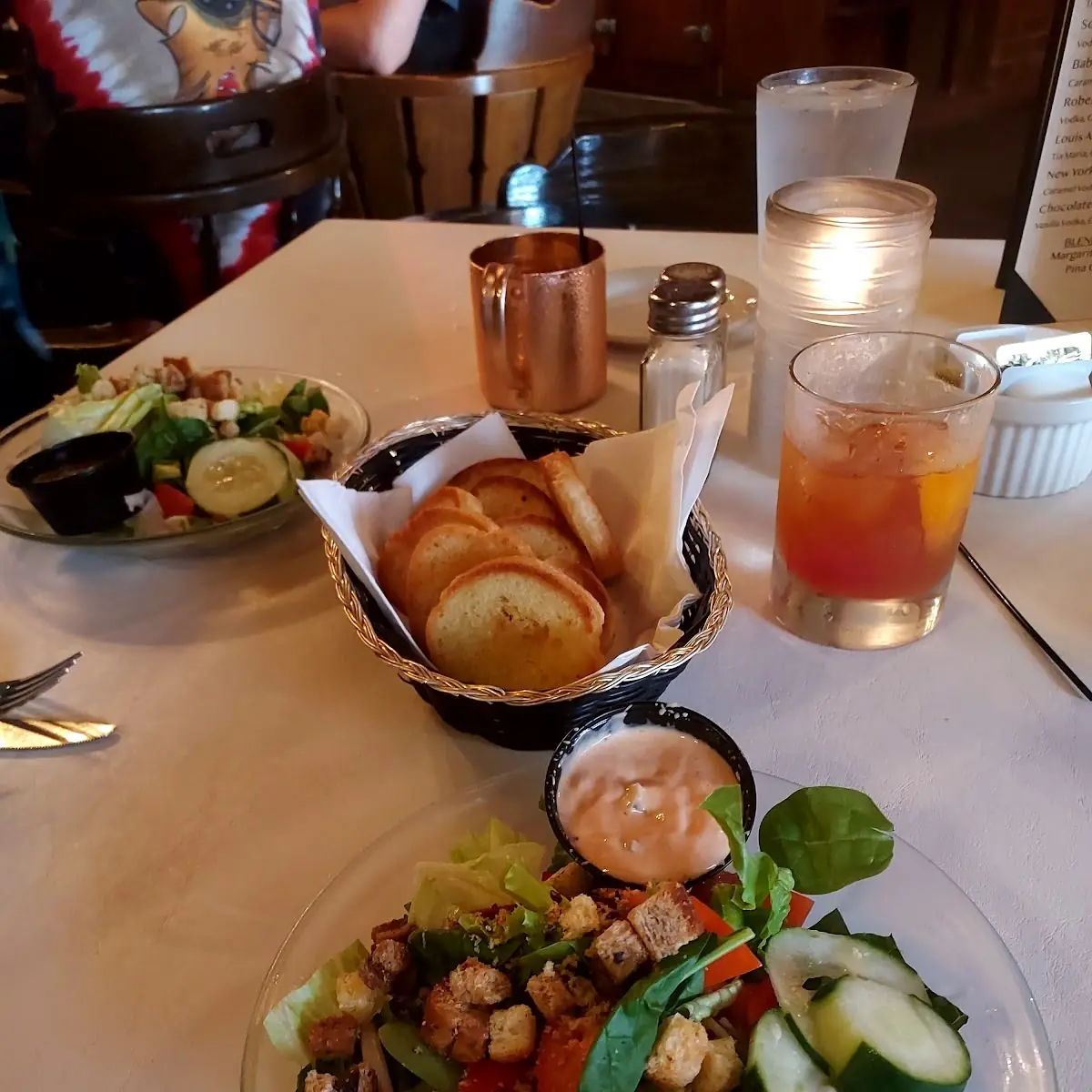 Salad and Garlic Bread