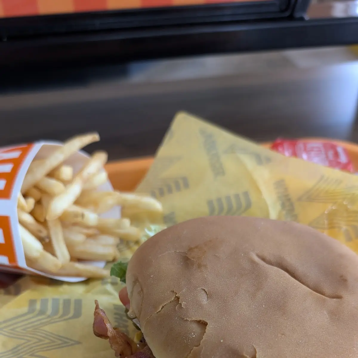 Triple Cheeseburger and Fries