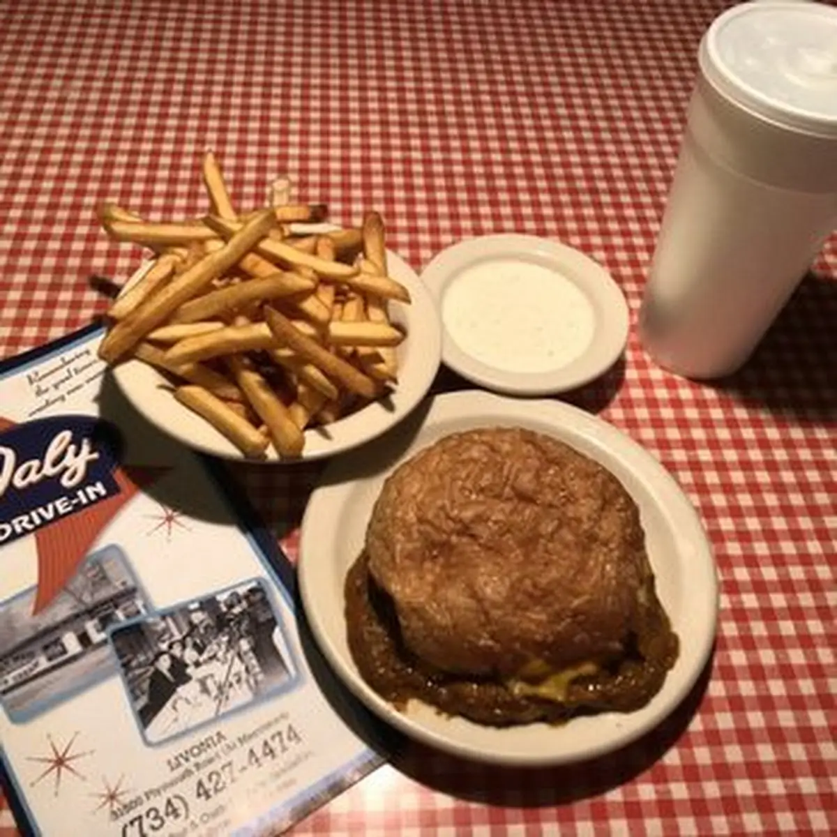 Burger with French Fries