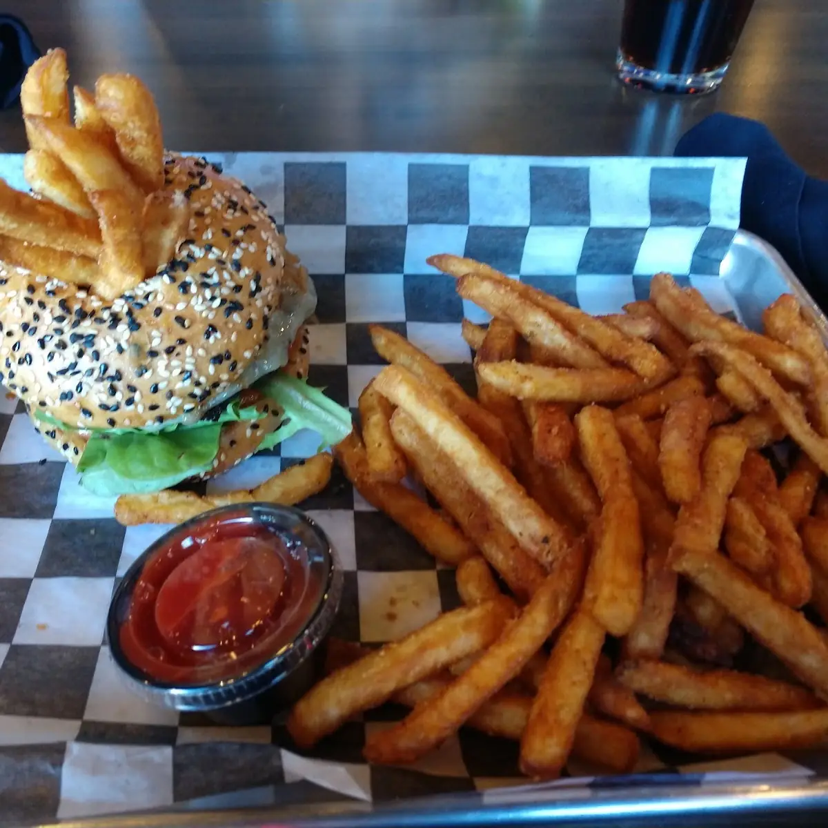 Cheese Burger and Fries
