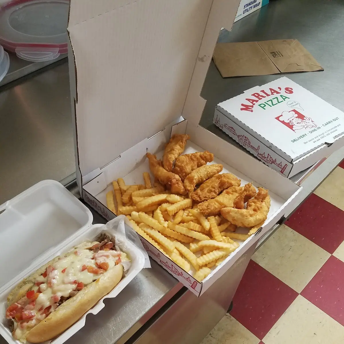 Chicken Strips and Italian Beef