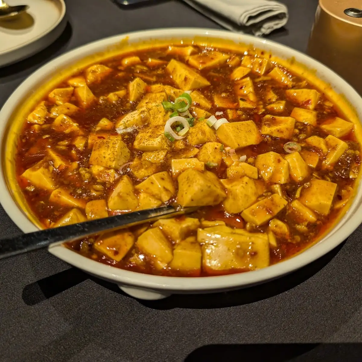 Spicy Mapo Tofu and Steamed Rice