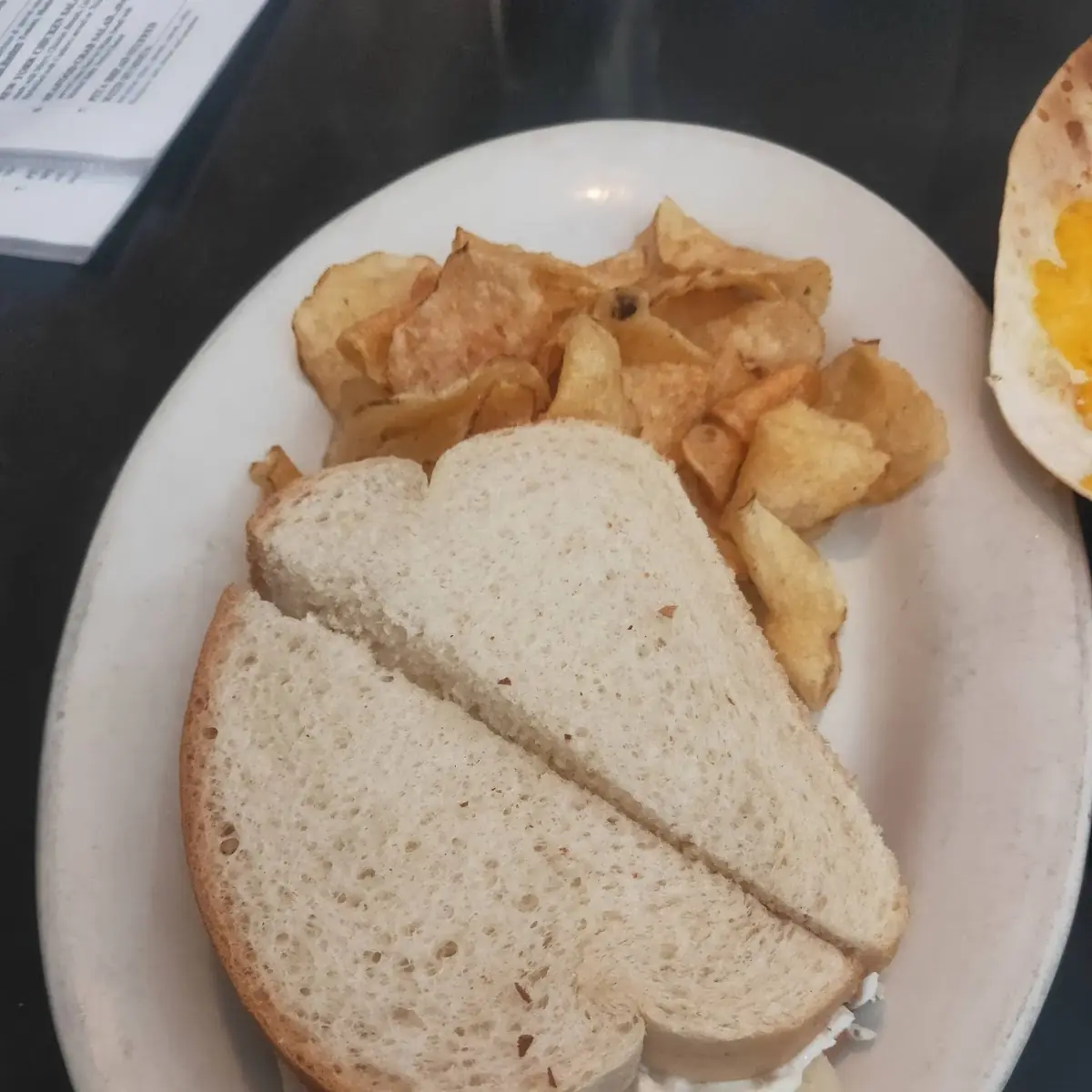 Chicken Salad Sandwich and Chips