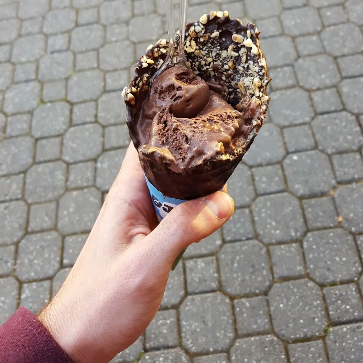 Chocolate-Dipped Waffle Cone