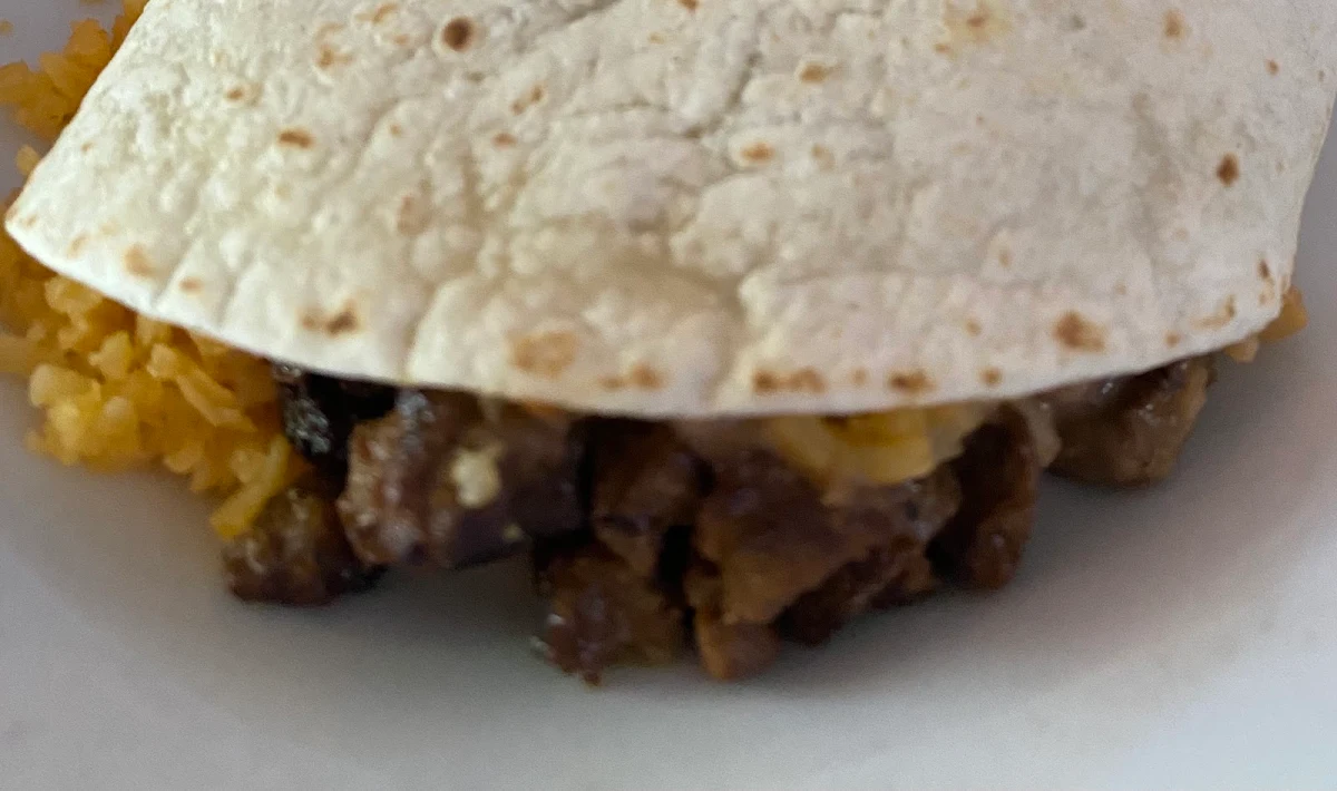 K3 One Beef Burrito with Rice & Beans