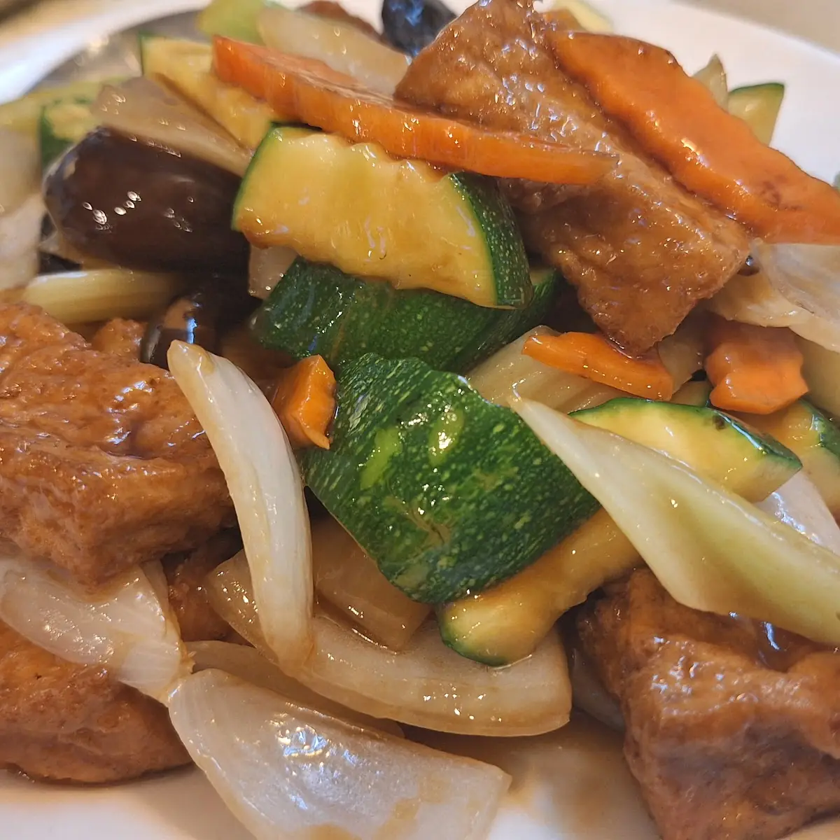 Black Mushroom and Fried Tofu