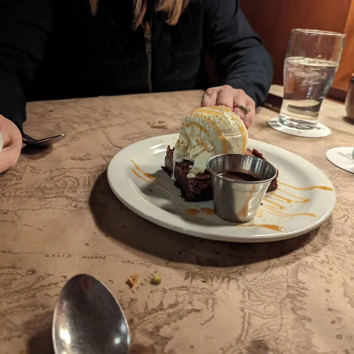Kahlua Fudge Brownie with Ice Cream
