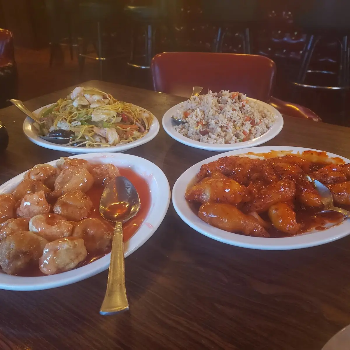 Egg Rolls and Fried Shrimp