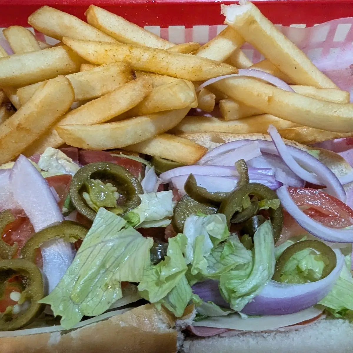 Italian Sub and Fries