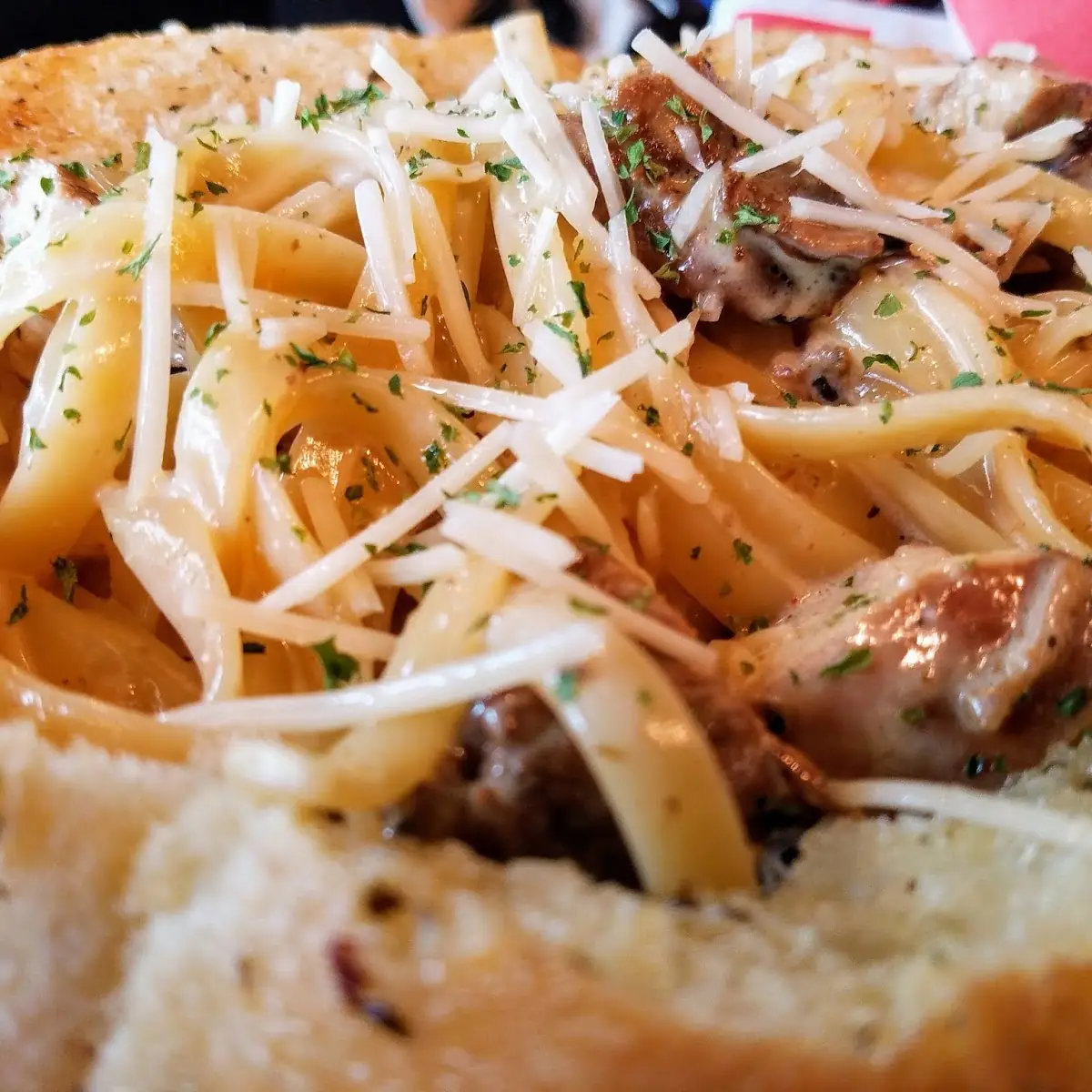 Fettuccine Alfredo with Pan Seared Chicken