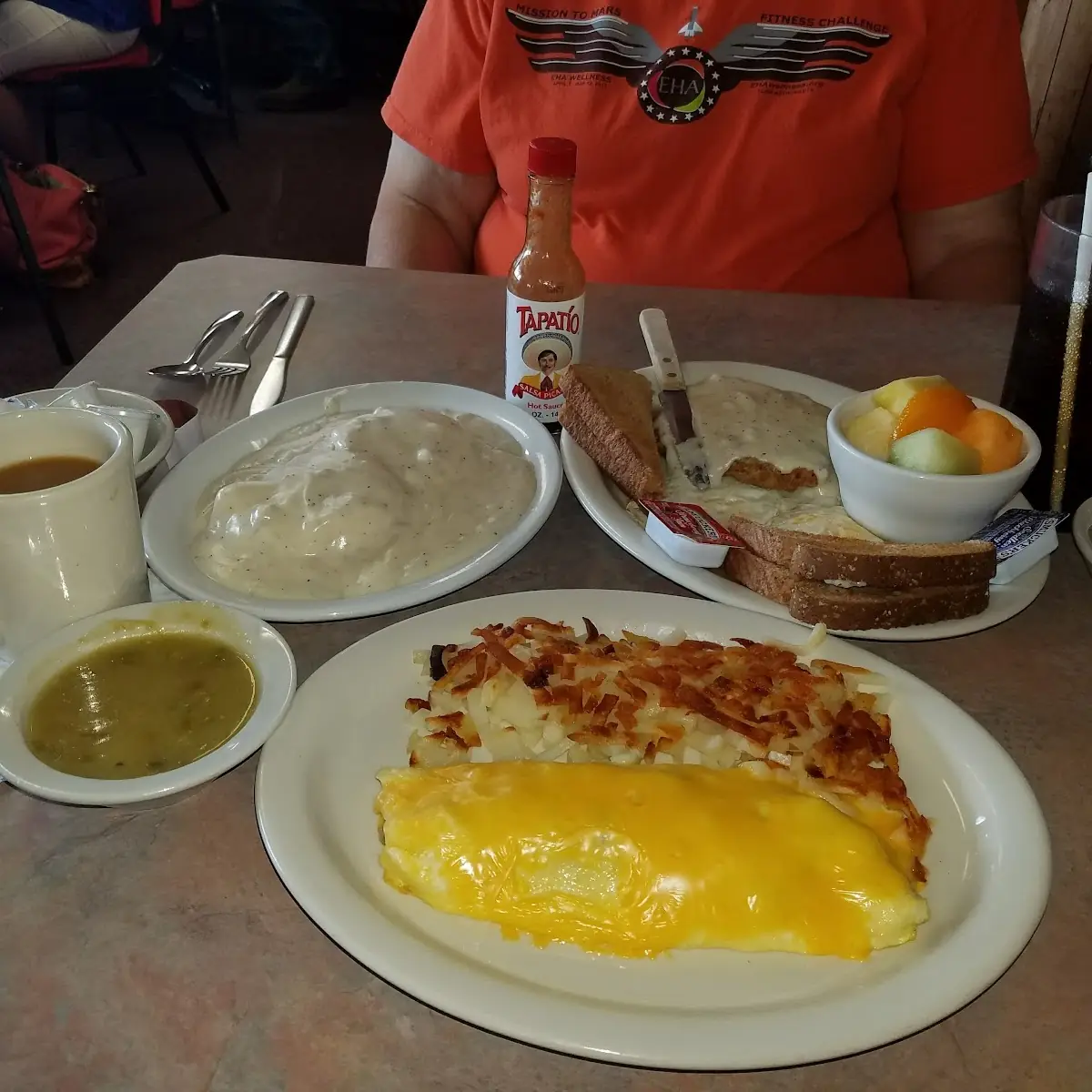 Meat Lovers Omelette with Crispy Hash Browns