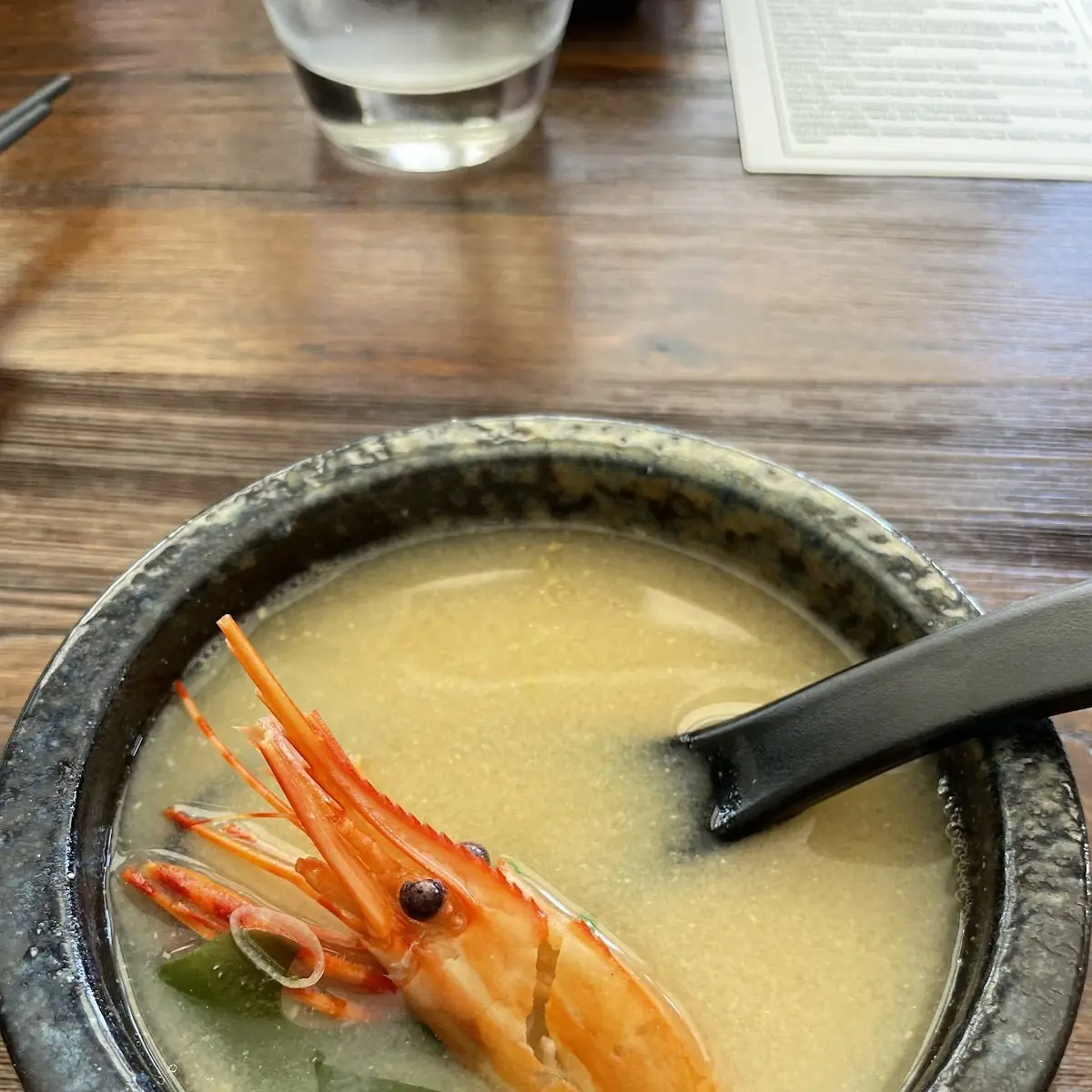 Miso Soup with Shrimp Head