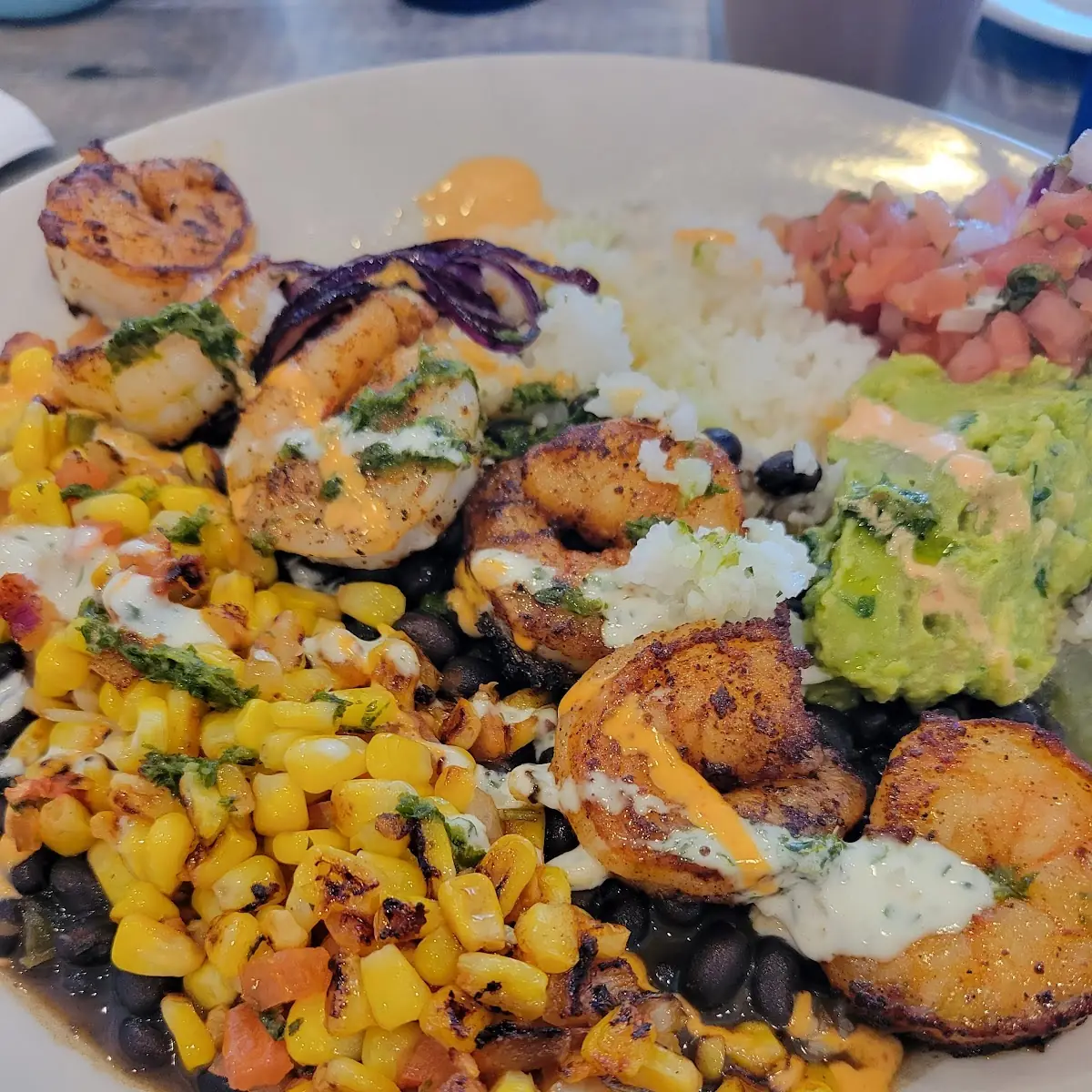Tex Mex Rice Bowl w Shrimp