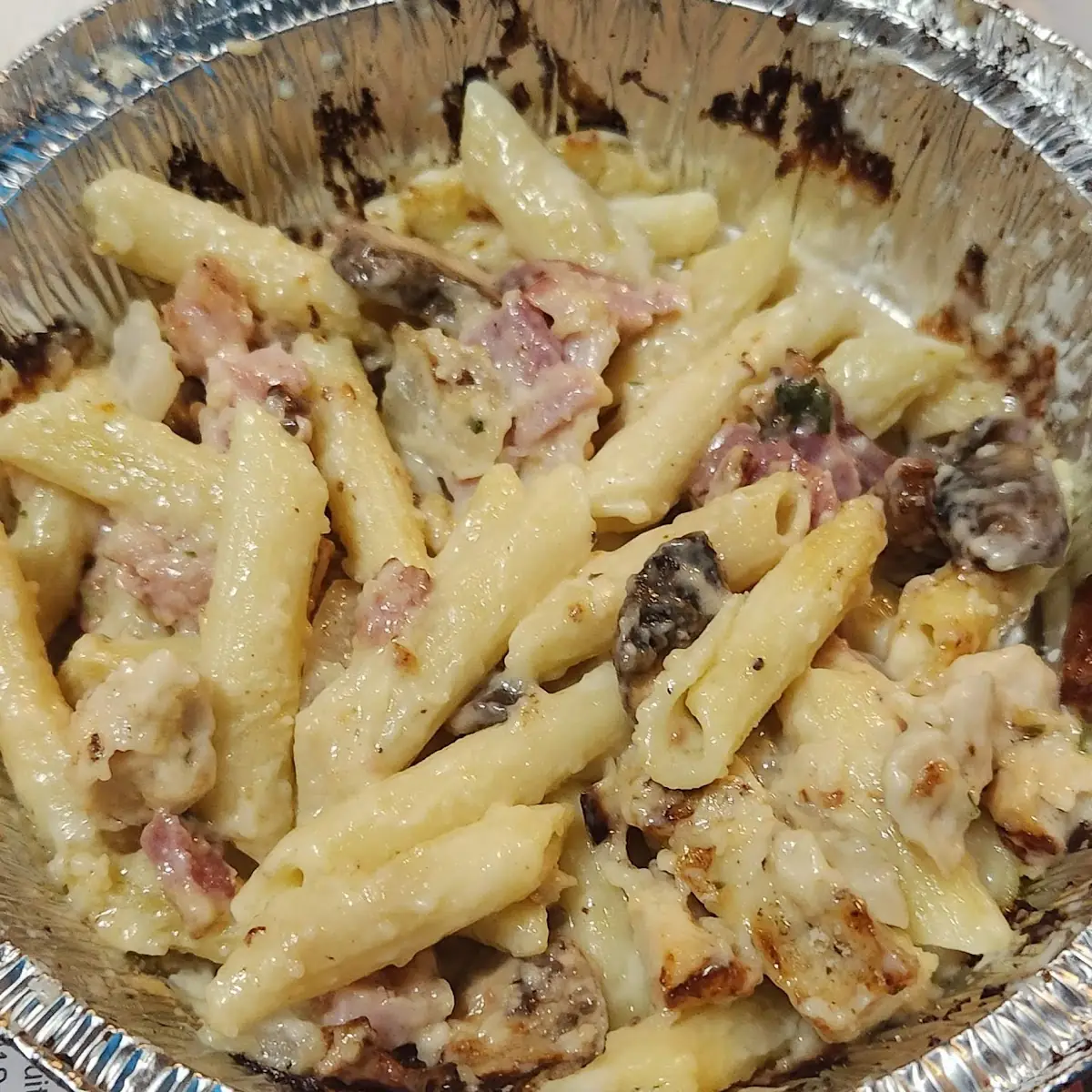 Carbonara Pasta with Alfredo Sauce