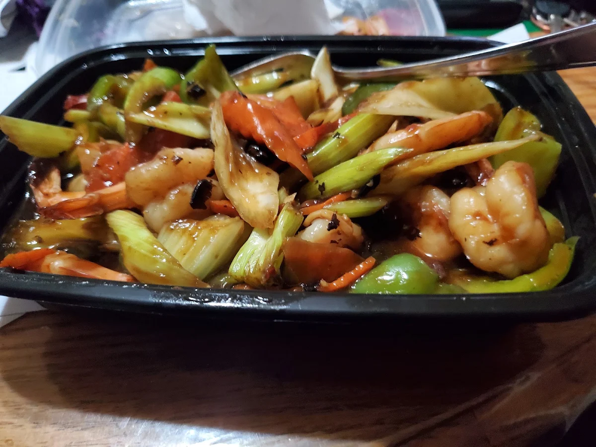 Prawns in Black Bean Sauce with Vegetables, China Taste Restaurant Ltd