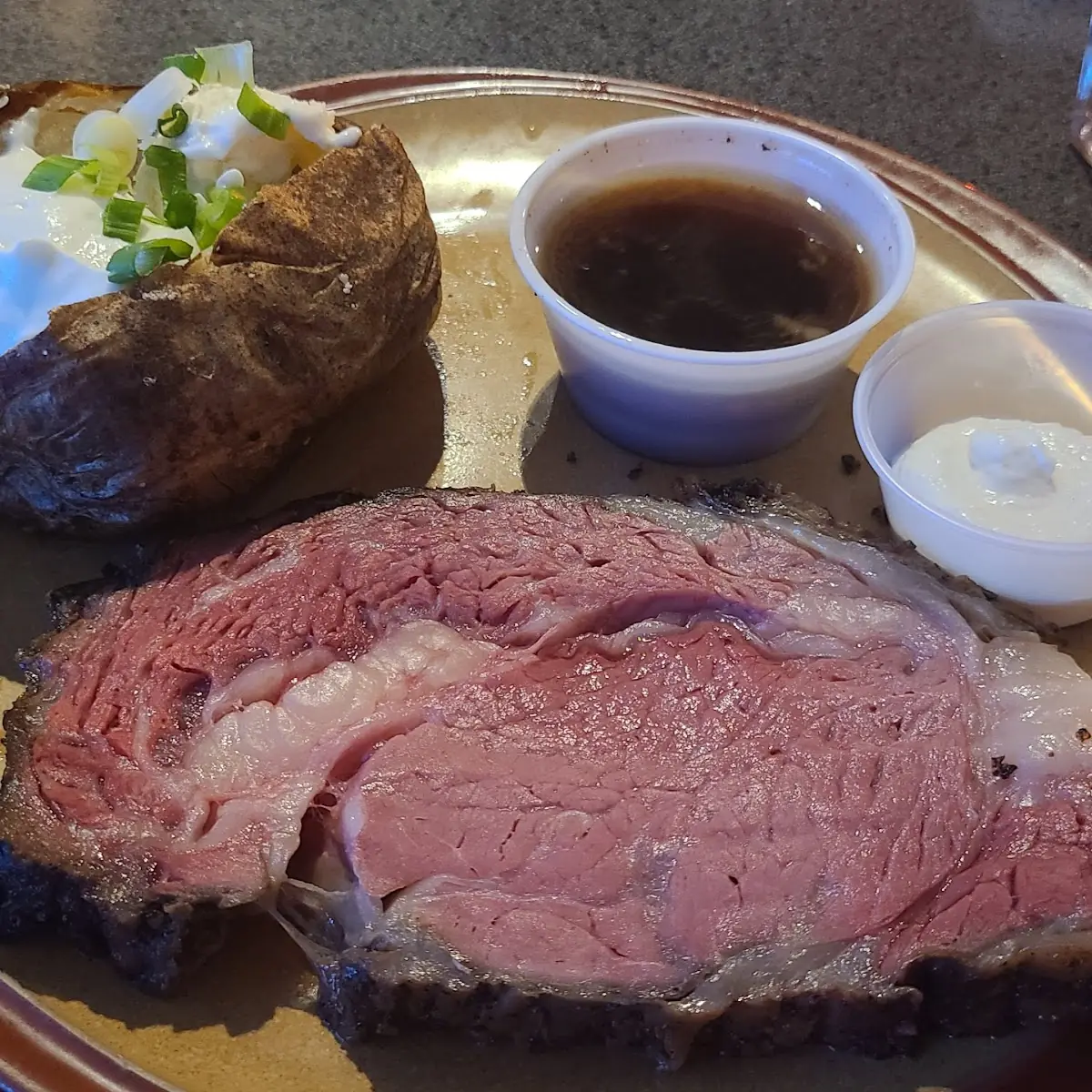 Prime Rib and Baked Potato
