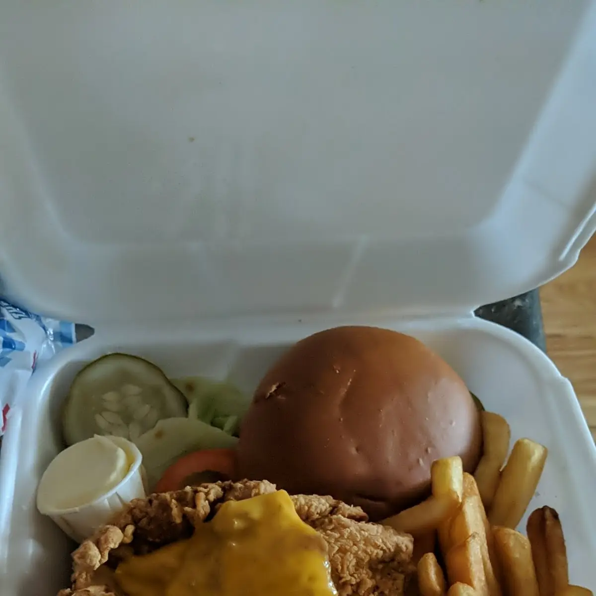 Fried Chicken Sandwich Combo with Cheese