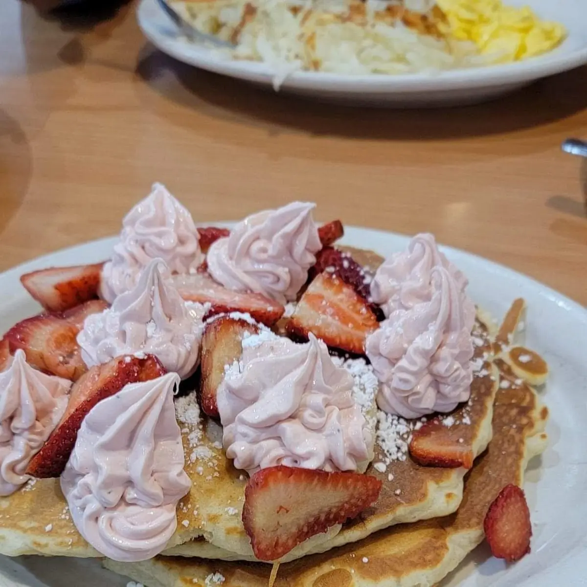 Strawberry Cream Cheese Pancakes