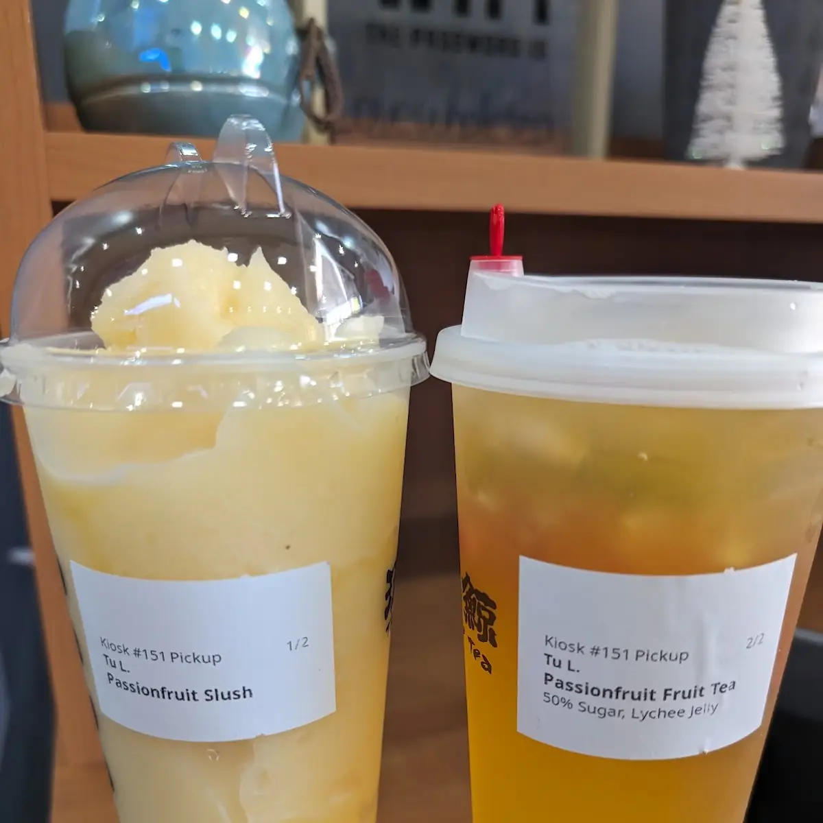 Passion Fruit Slush and Passion Fruit Tea