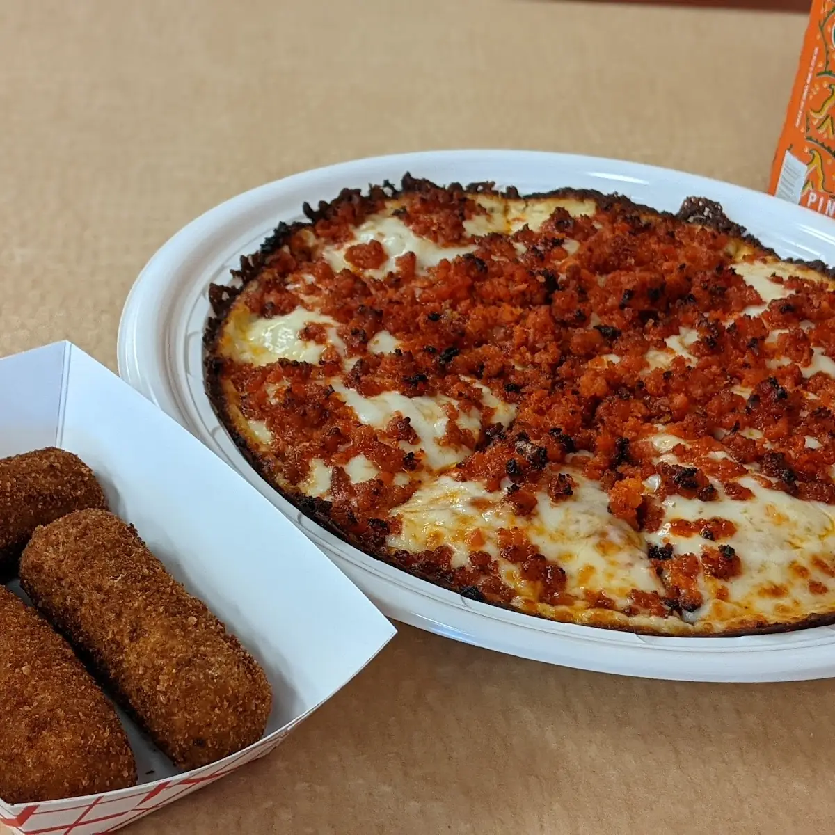 Personal Pan Chorizo and Pollo Croquetas