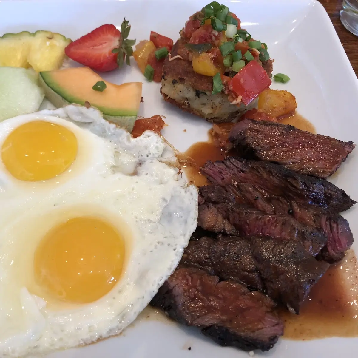 Kobe Flat Iron Steak & Eggs
