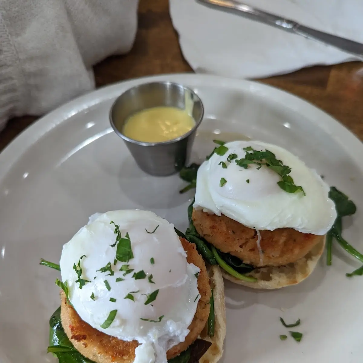 Atlantic Salmon Cake Benedict