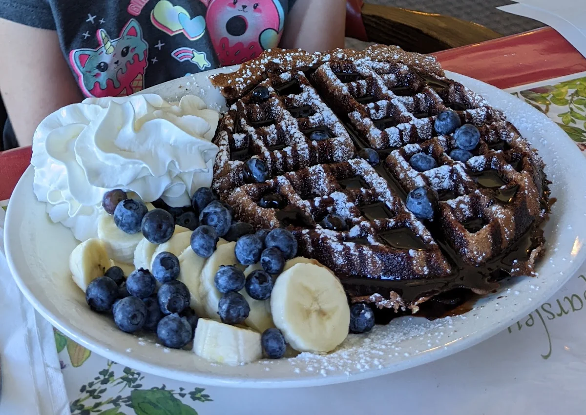 Chocolate Belgian Waffle, Riverview Inn & Restaurant