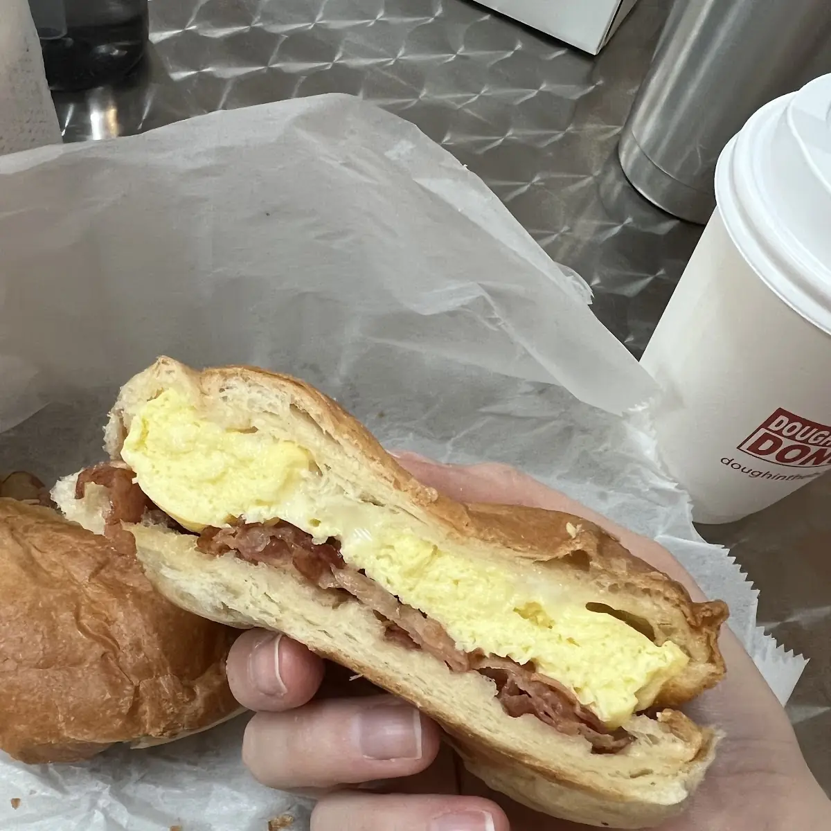 Bacon Egg and Cheese on Croissant