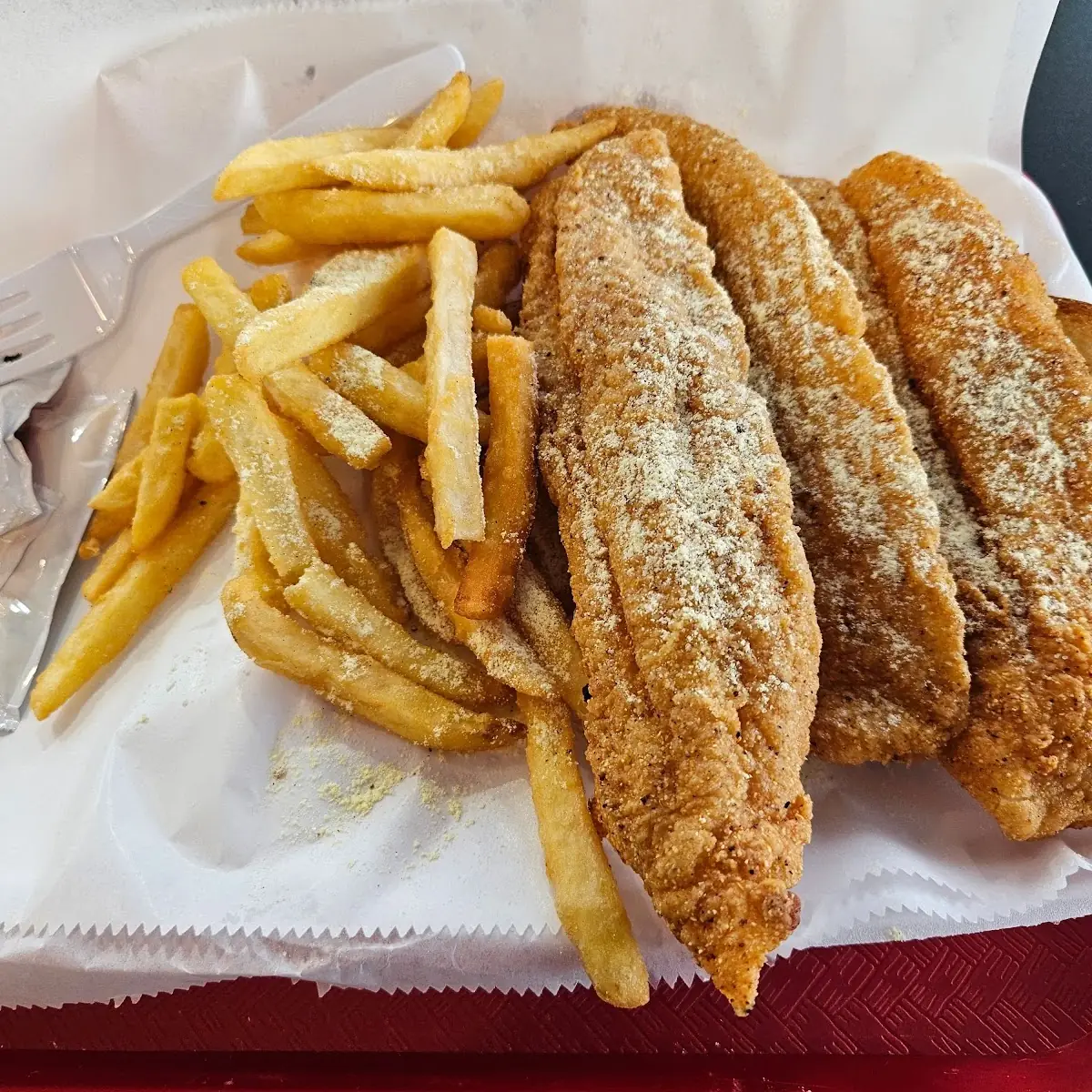 Catfish and Fried Shrimp