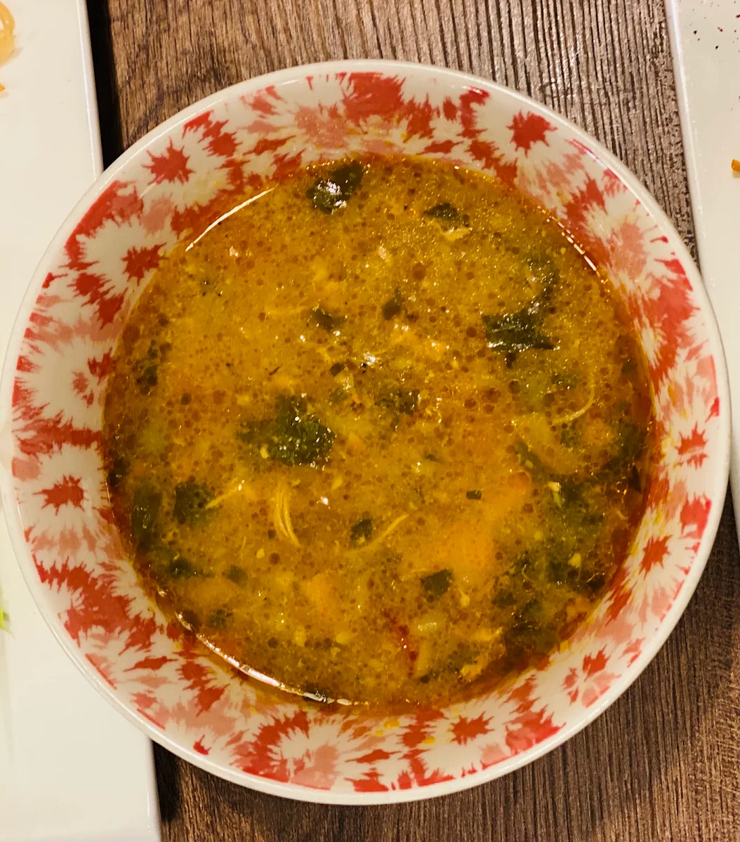 Barley Chicken Soup, Maimana Naan and Kabab