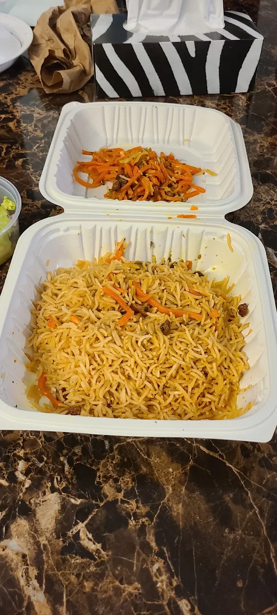 Qabili Rice C, Maimana Naan and Kabab
