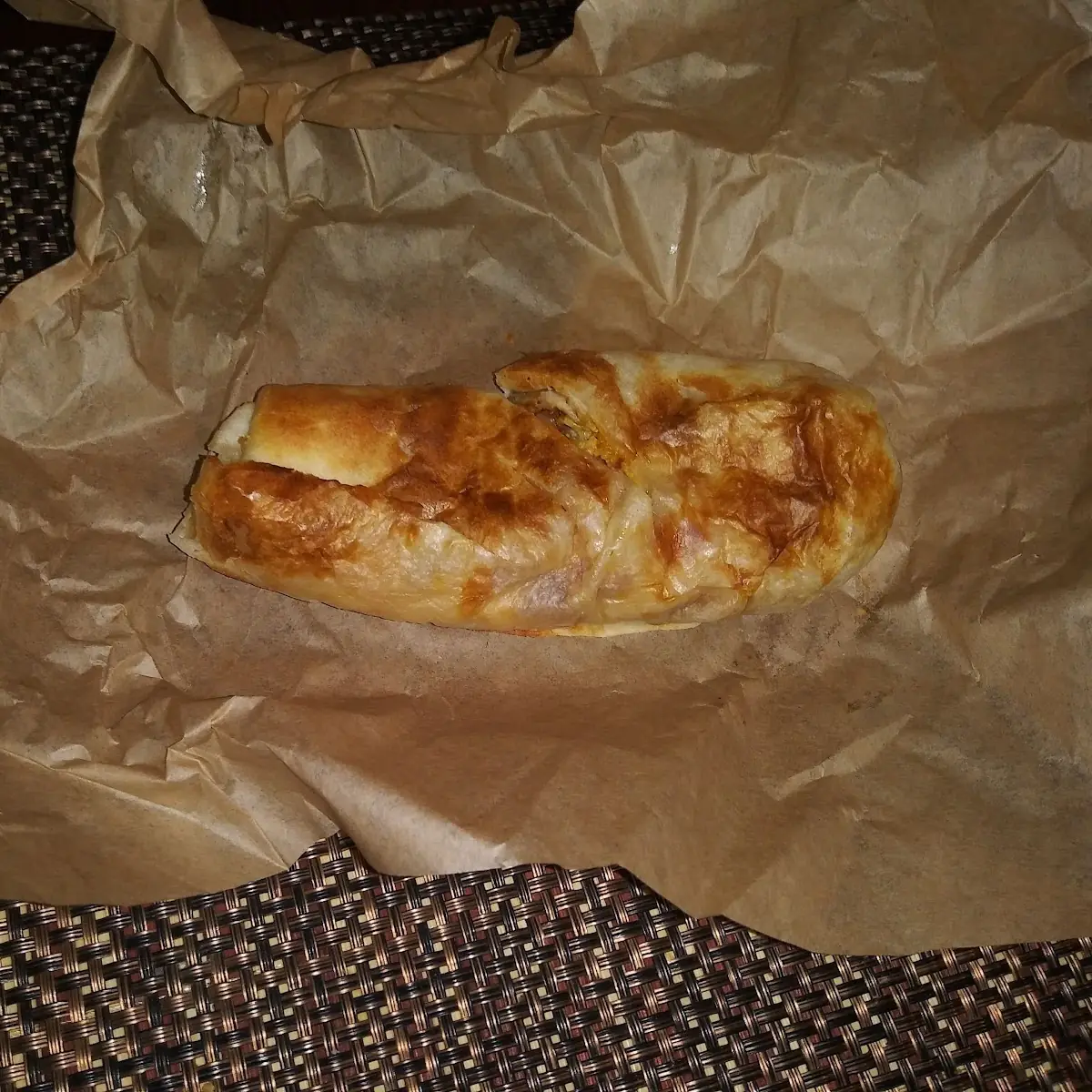 Egg and Cheese Burrito with Bacon