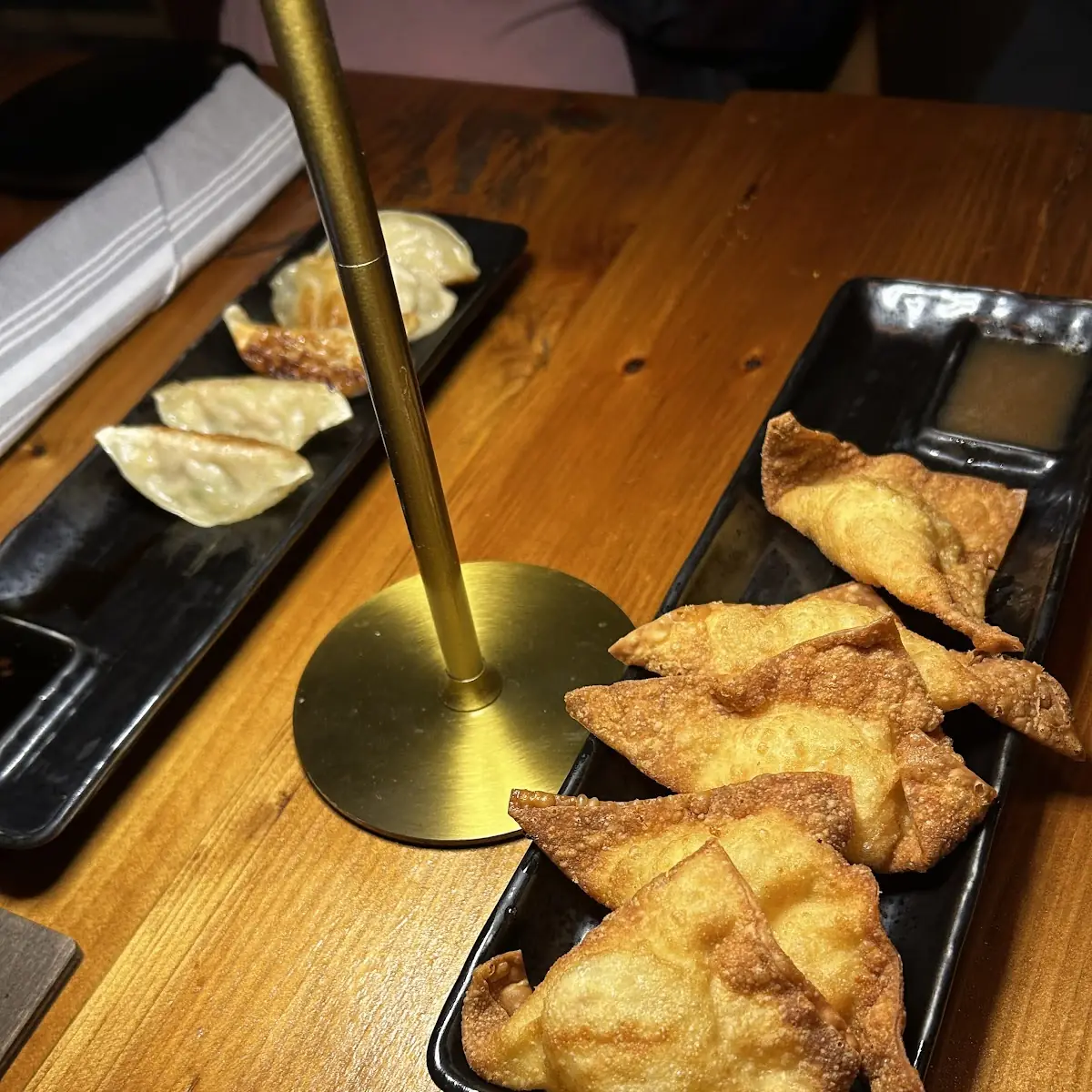 Crab Rangoon and Gyoza