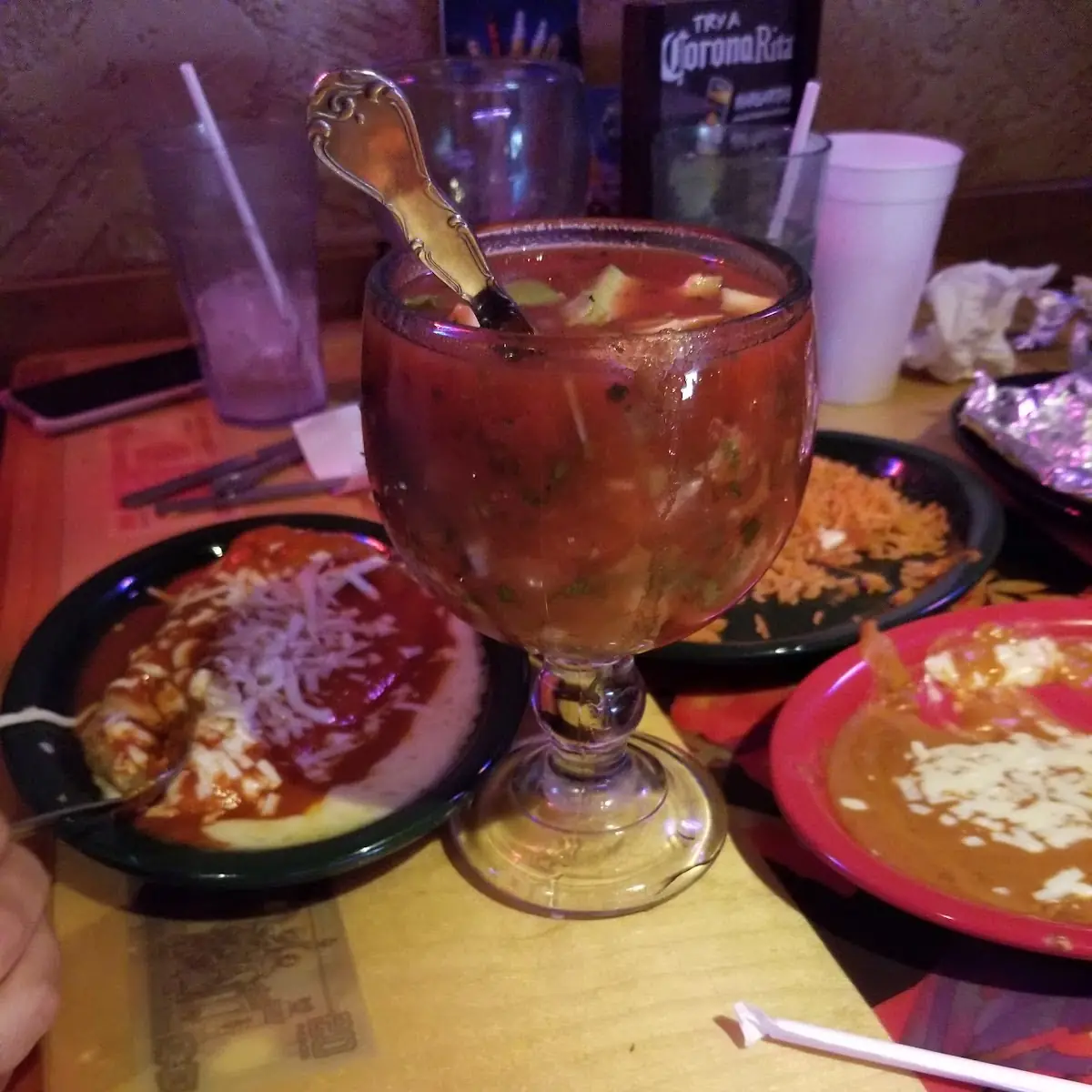 Shrimp Cocktail and Chile Relleno