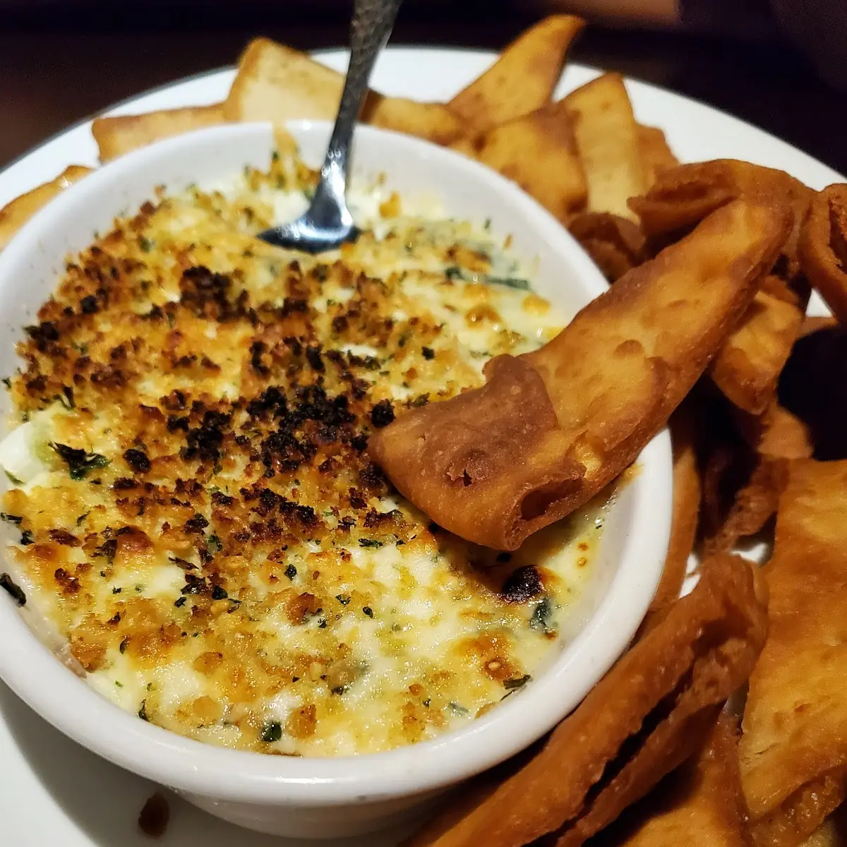 Parmesan Crusted Spinach Dip