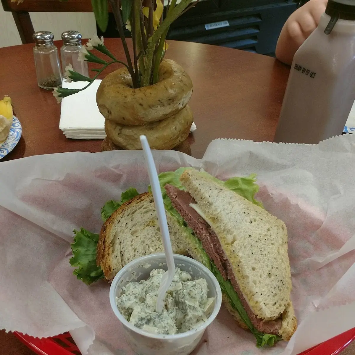 Pastrami on Rye with Potato Salad